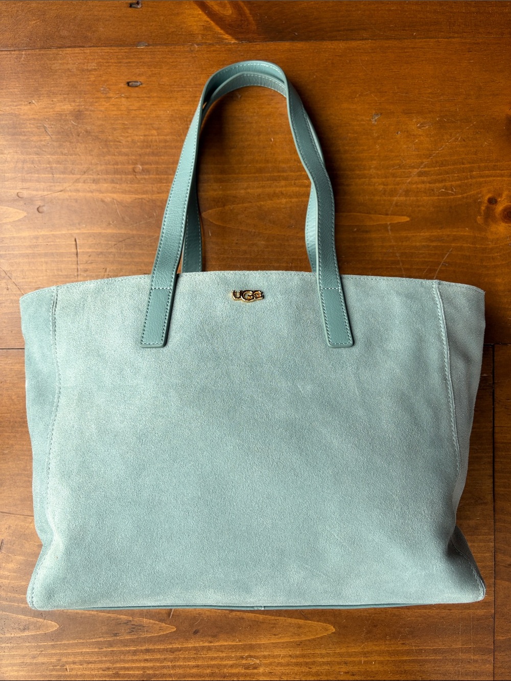UGG Blue/Green Suede Tote NWOT